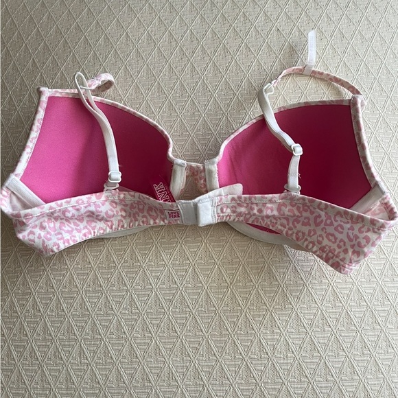 Love Pink Leopard Print T-Shirt Demi Bra EUC 34B - Picture 5 of 12